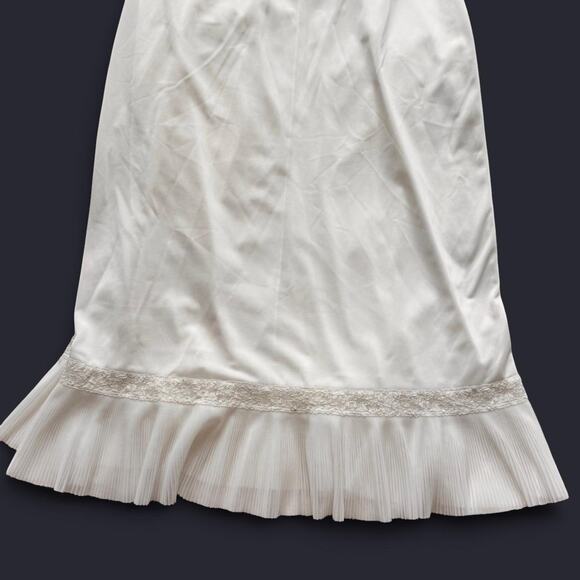 Vintage dainty lacy sheer slip dress sz 36 edwardian cottage delicate ethereal - Picture 5 of 8